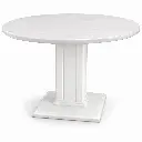 Minimalist White Pedestal Dining Table.webp