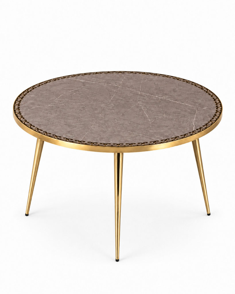 ELEGANT MARBLE AND GOLD CENTRE TABLE