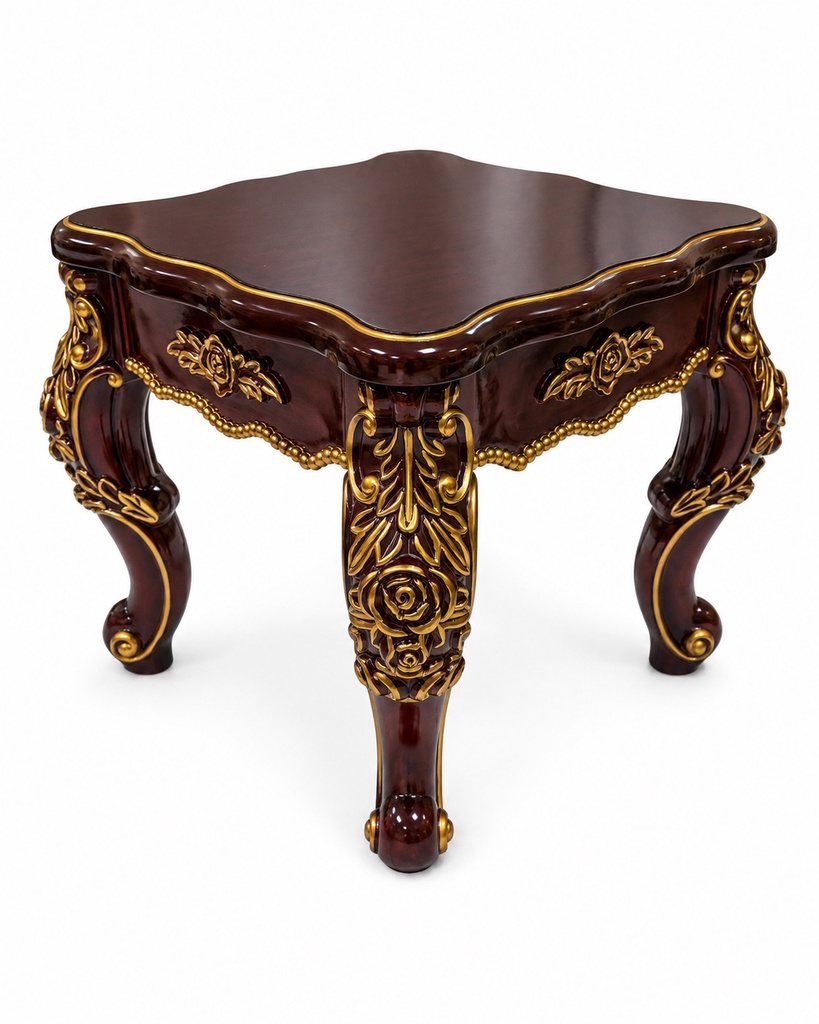 [ISO-1818#] CLASSIC MAHOGANY GOLD CENTRE TABLE