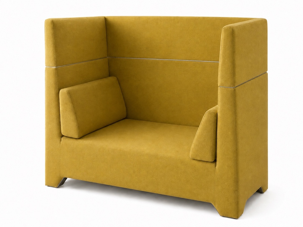 [SF114# LIBRARY CHAIR] HAVEN POD LOUNGE CHAIR MUSTARD YELLOW