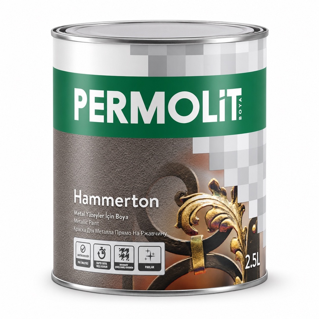 [PMT-HAM-25L-1301] PERMOLIT HAMMERTON METALLIC PAINT - 2.5L (1301)