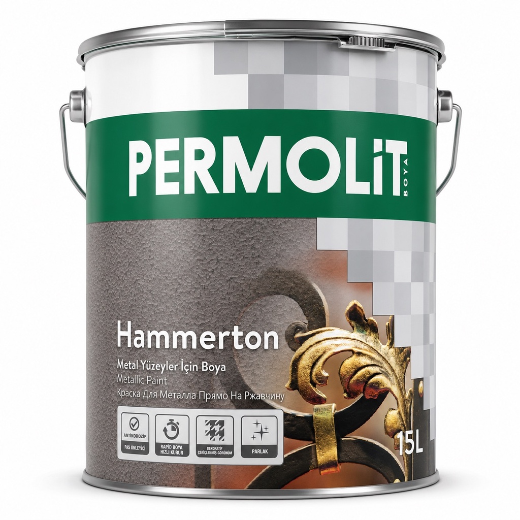 [PMT-HAM-15L-1301] PERMOLIT HAMMERTON METALLIC PAINT - 15L (1301)