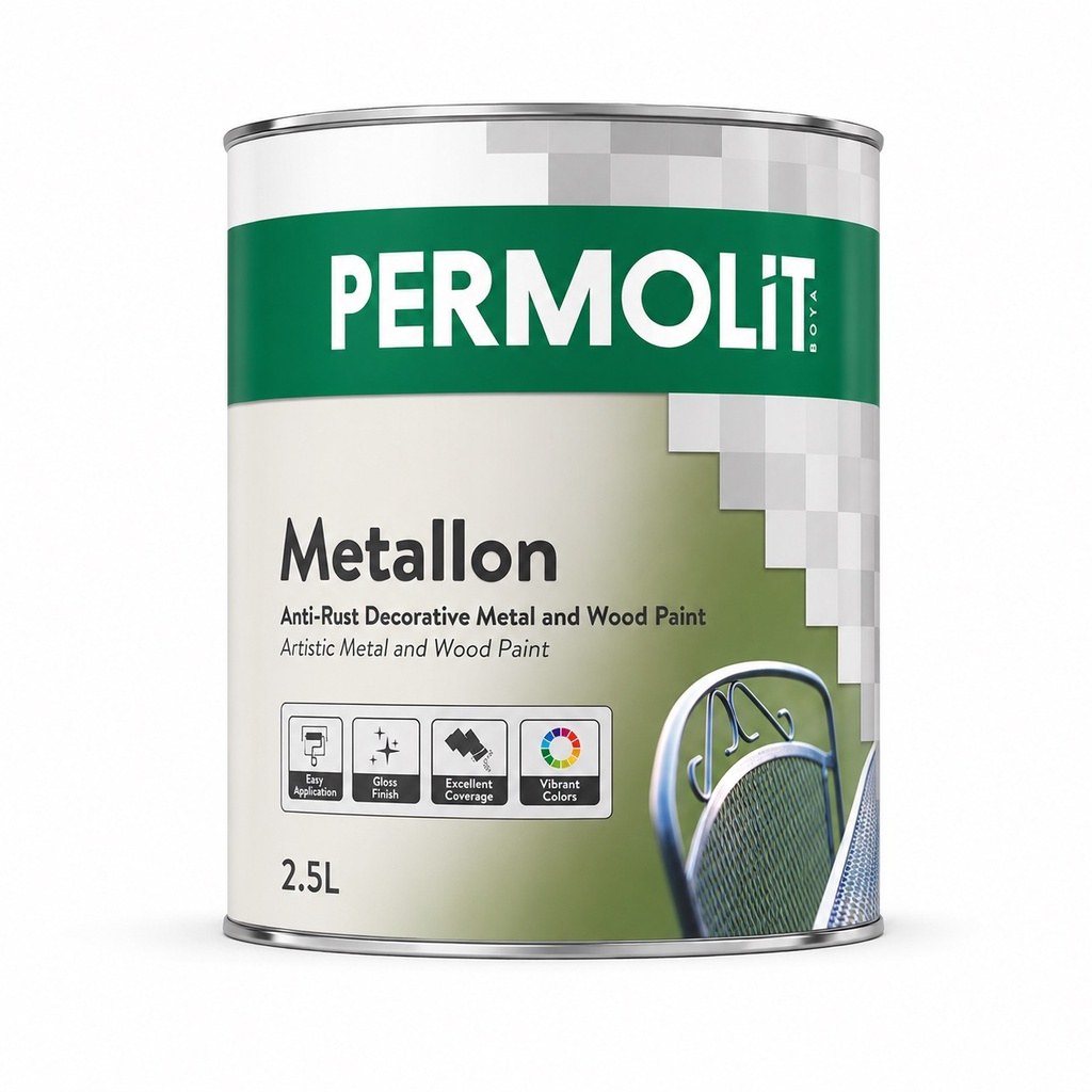 [PMT-METD-25L-08001] PERMOLIT METALLON DECORATIVE PAINT - 2.5L (08001)