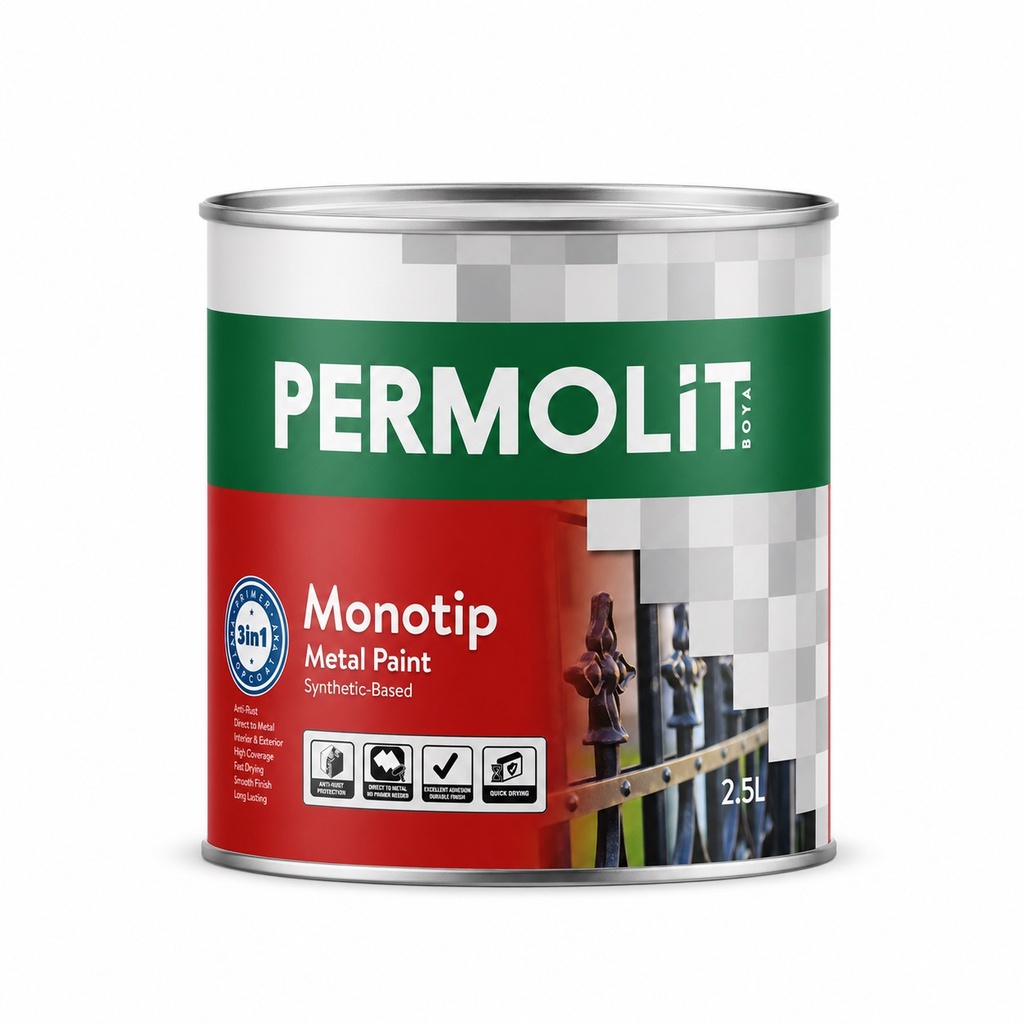 [PMT-MONO-25L-P1001BEYAZ] PERMOLIT MONOTIP ANTIRUST PAINT - 2.5L (P1001 BEYAZ)