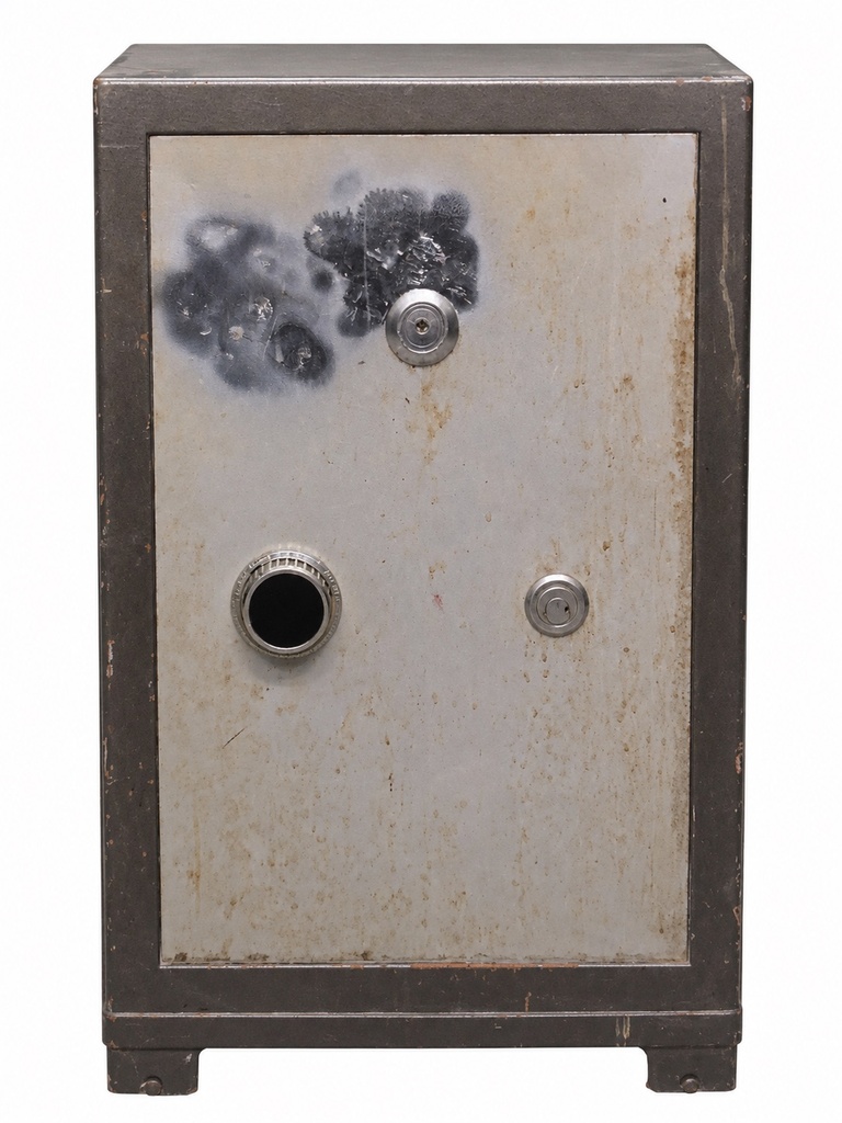 [80cm] WORN INDUSTRIAL METAL SAFE