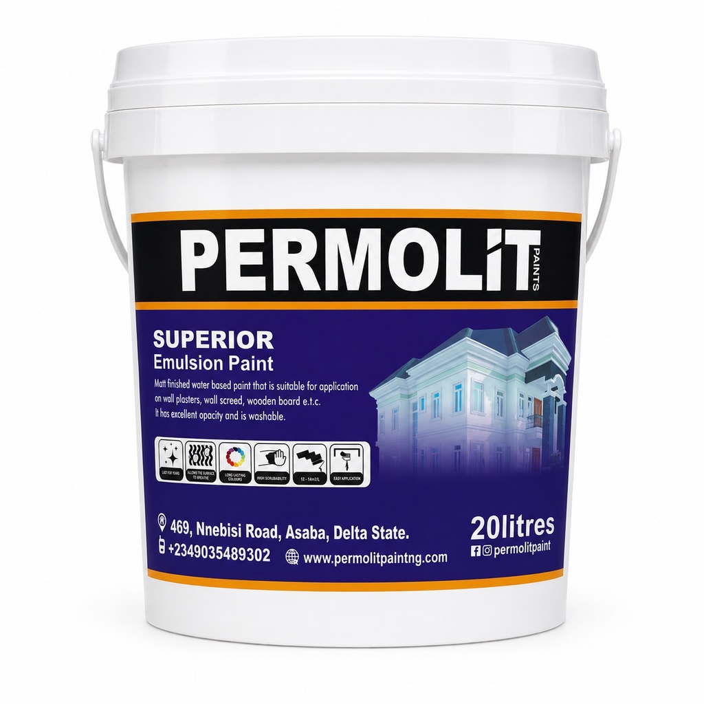 [PMT-SUP-20L-PBASE] PERMOLIT SUPERIOR EMULSION PAINT - 20L (P-BASE)