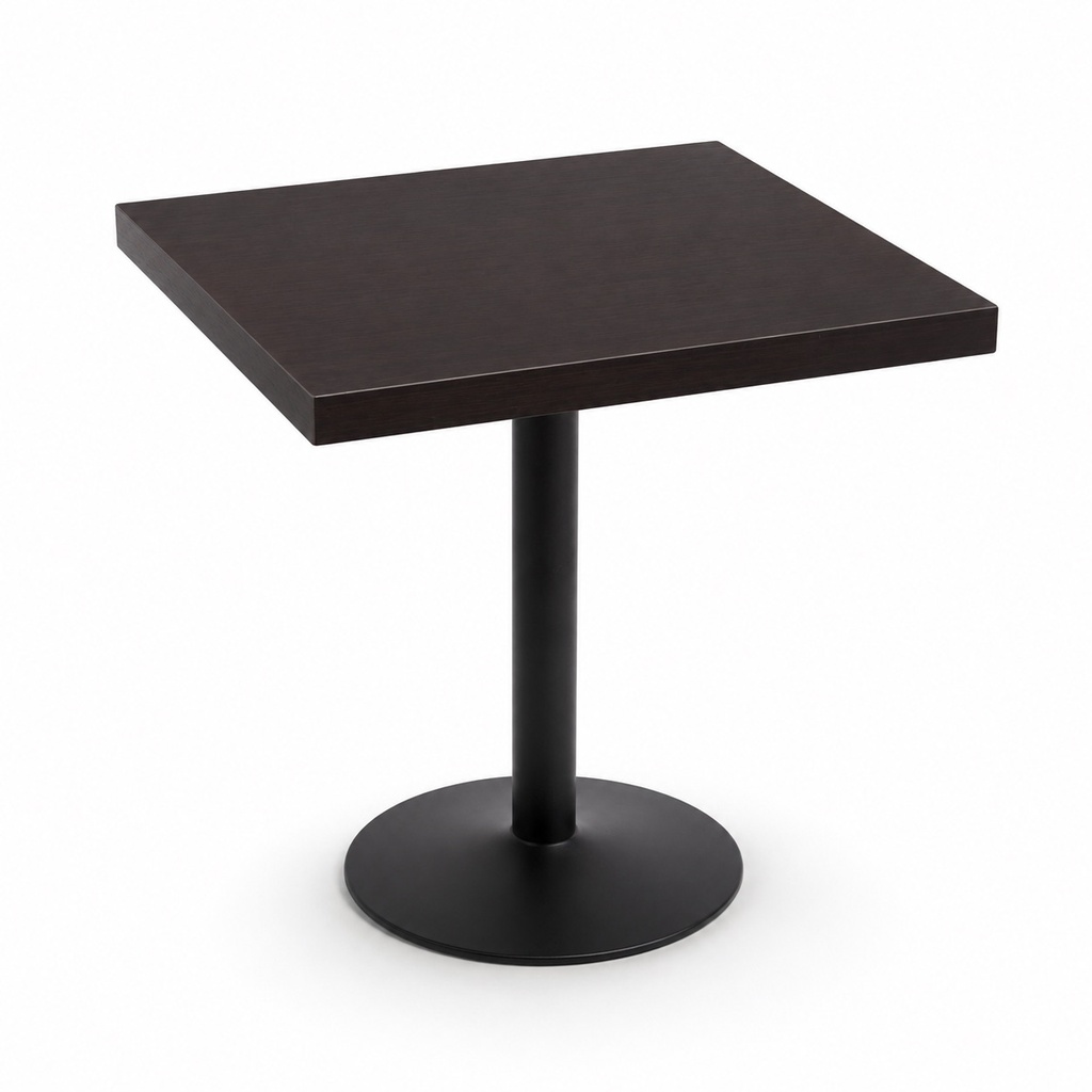 MODERN ESPRESSO PEDESTAL DINING TABLE