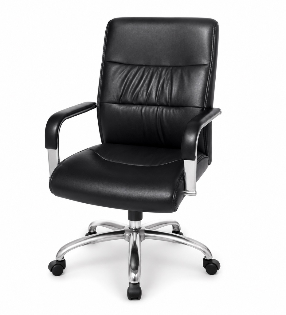 [107-S] BLACK OFFICE CHAIR SWIVEL