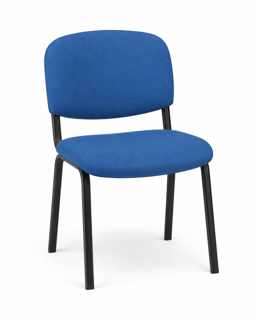 BLUE ARMLESS VISITOR CHAIR