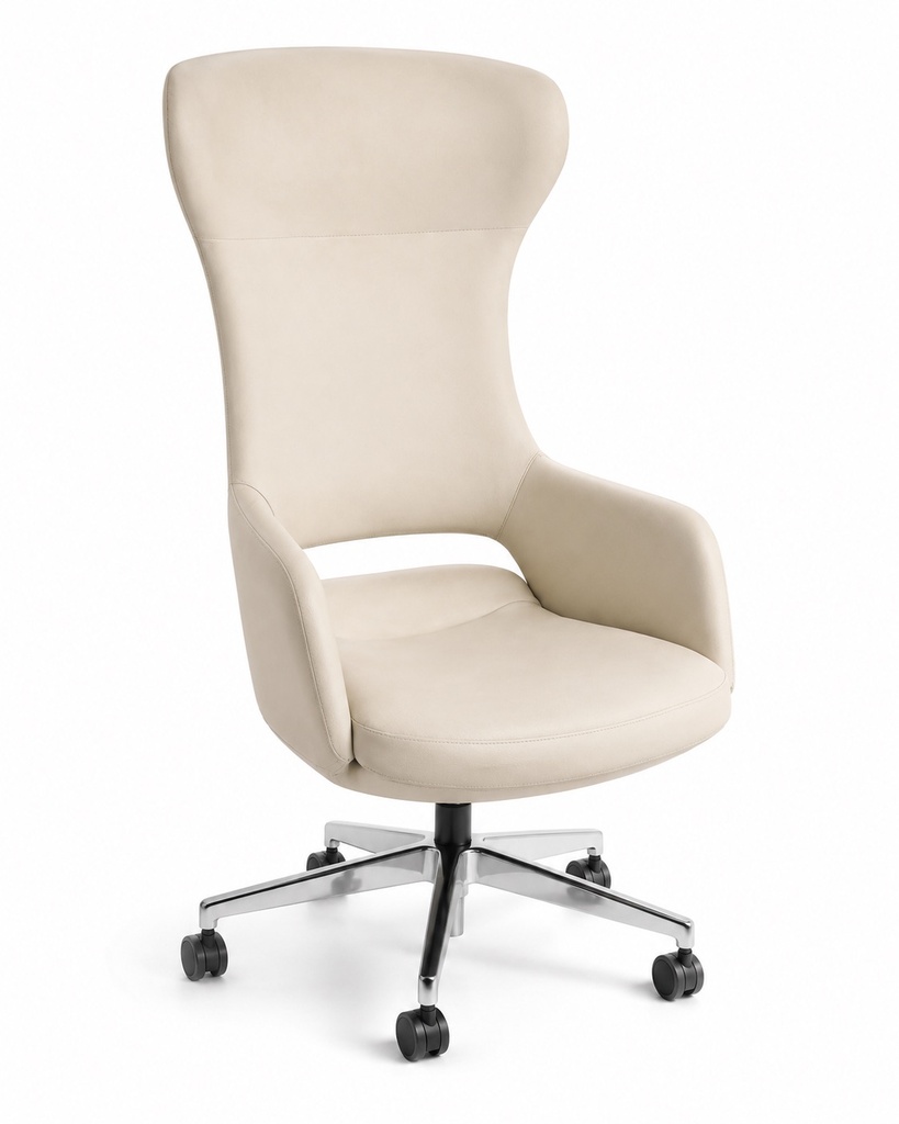 CREAM HOURGLASS EXECUTIVE CHAIR