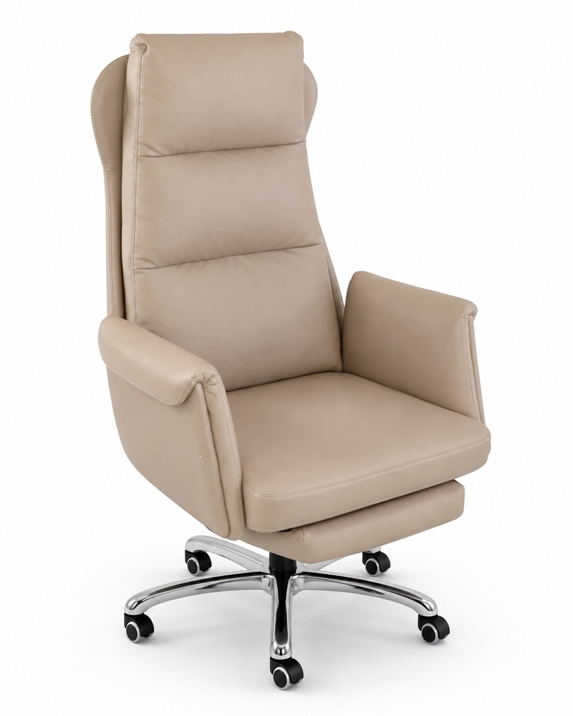 [H02#] BEIGE HIGH-BACK EXECUTIVE OFFICE CHAIR