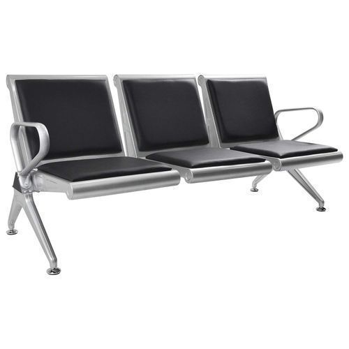 [YA-35#] THREE-SEAT RECEPTION CHAIR WITH DULL GREY FRAME