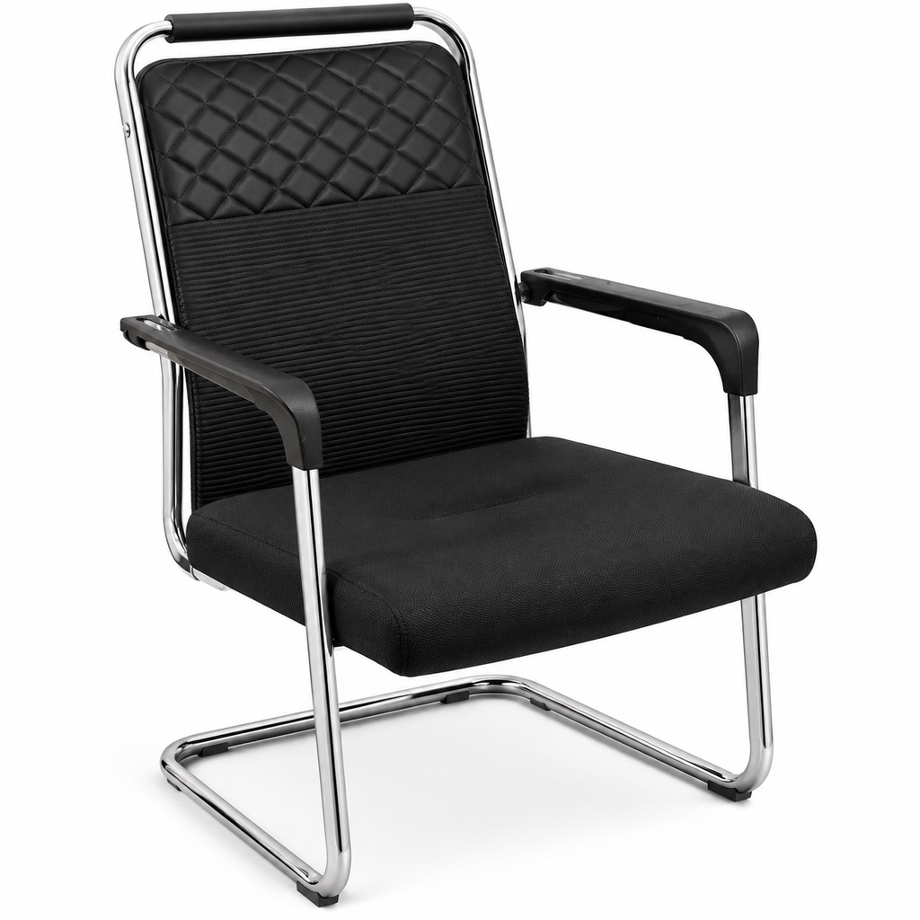 [ZV-B88#] ONYX QUILTED-BACK CANTILEVER VISITOR CHAIR
