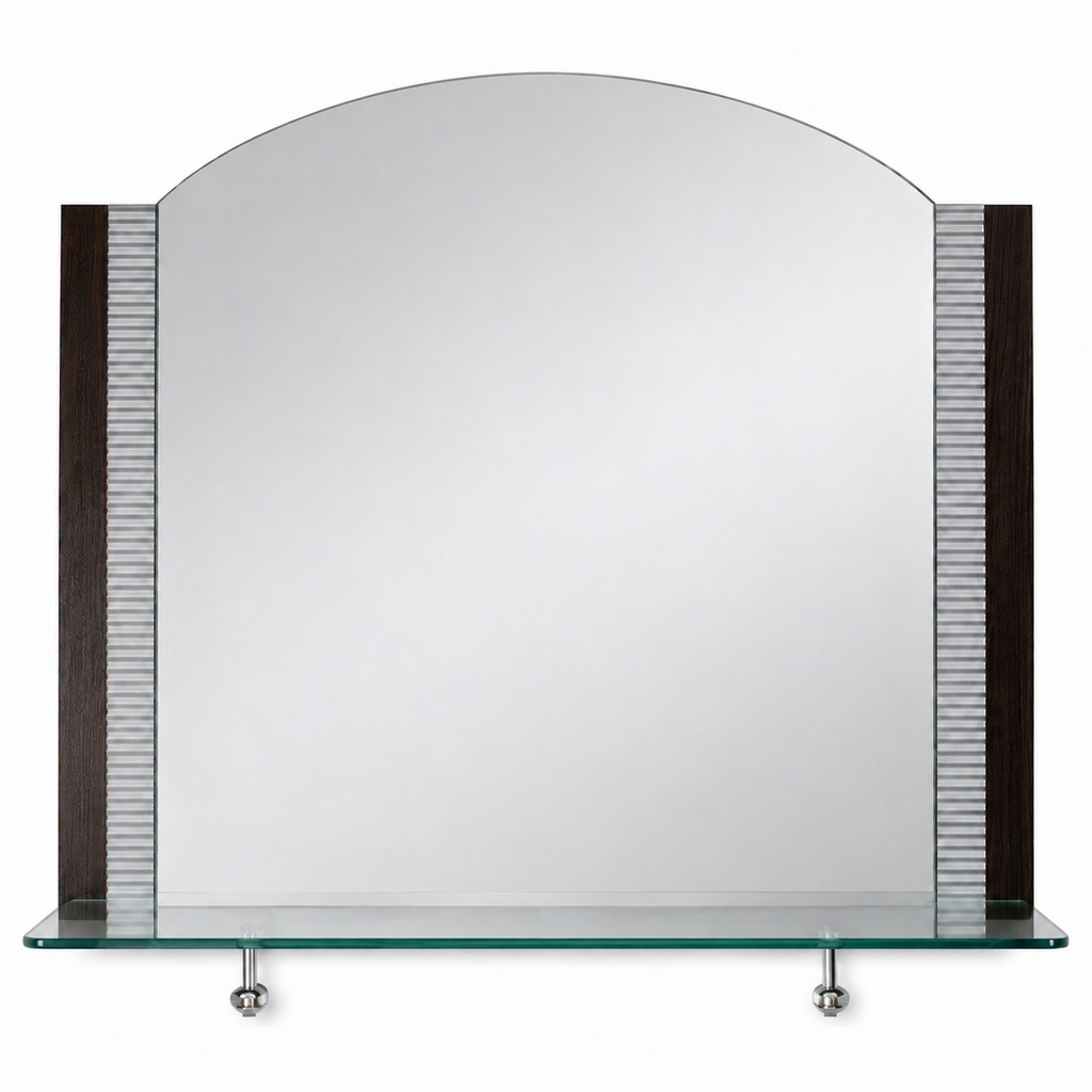 STERLING ARCH BATHROOM MIRROR WITH GLASS SHELF