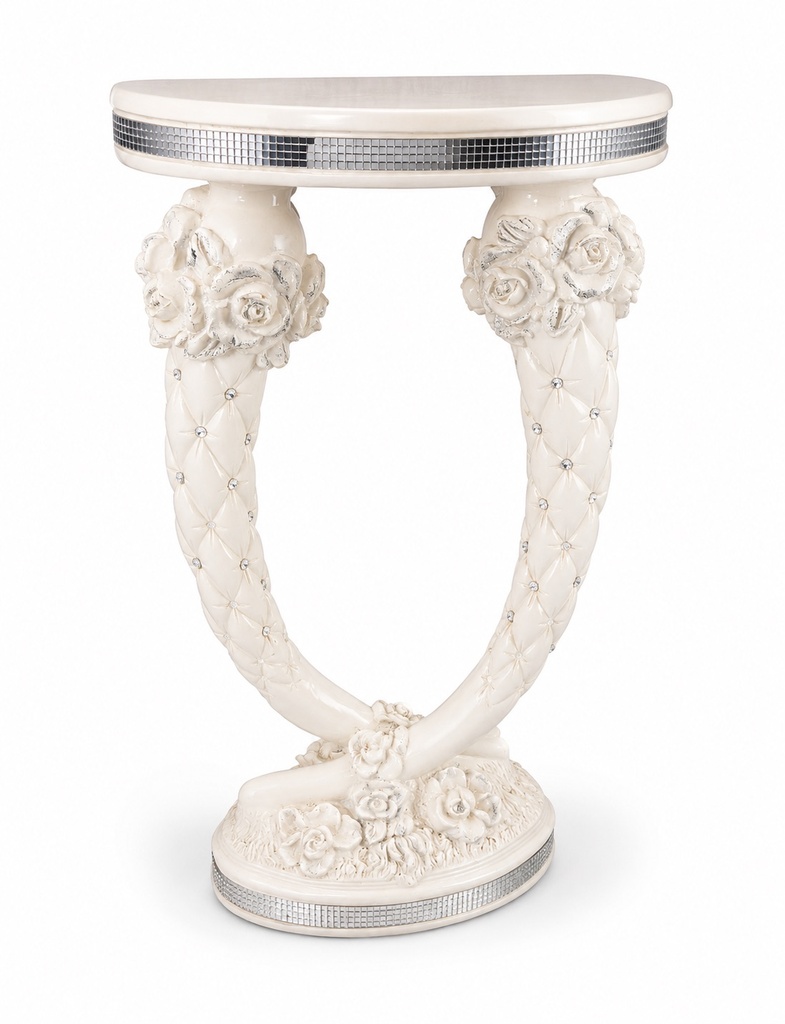 Celestine Crystal Rose Pedestal Table