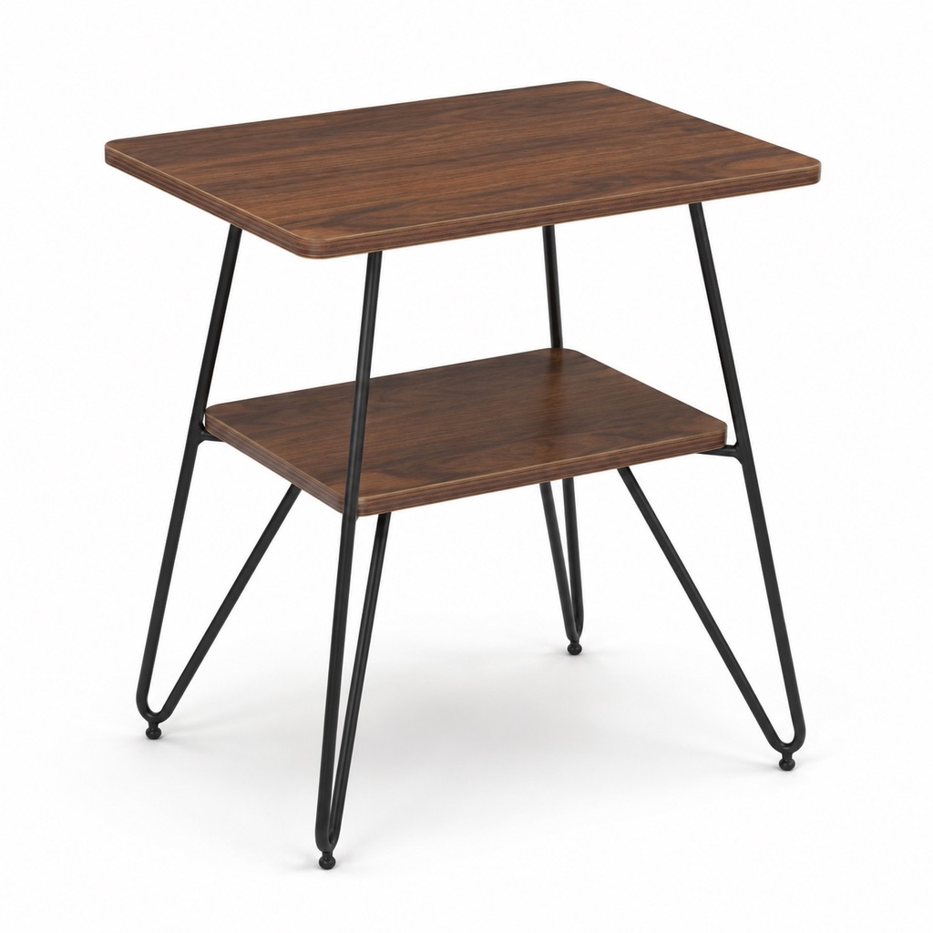 NOVA TWO-TIER WALNUT SIDE TABLE