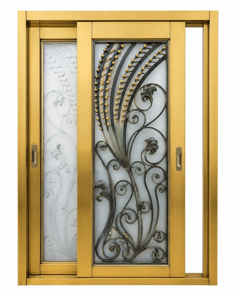 BELLANZA GOLD ORNAMENTAL SLIDING DOOR
