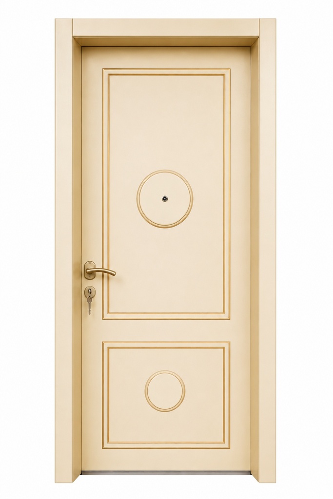 VALERNO CREAM-GOLD SINGLE SECURITY DOOR