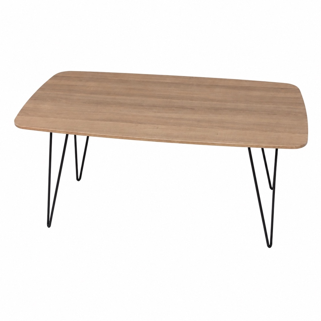 [RDT504#] MINIMALIST WOODEN TABLE WITH HAIRPIN LEGS