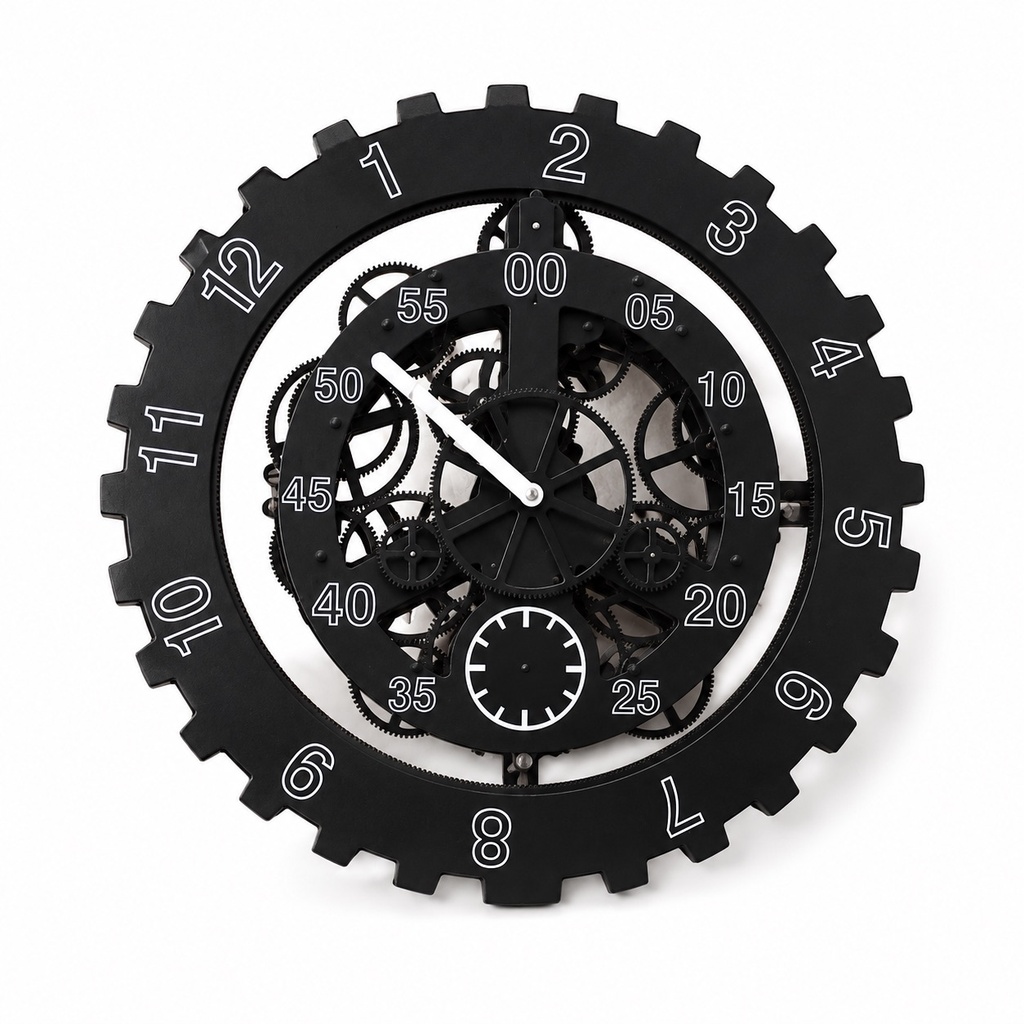 [HY-G075#] INDUSTRIAL STEAMPUNK GEAR CLOCK DESIGN