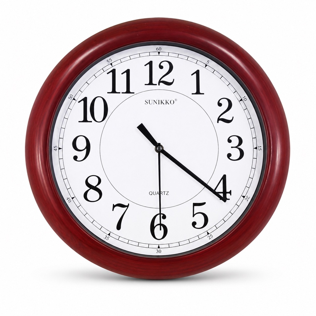 [007#] ELEGANT MAHOGANY WALL CLOCK DESIGN