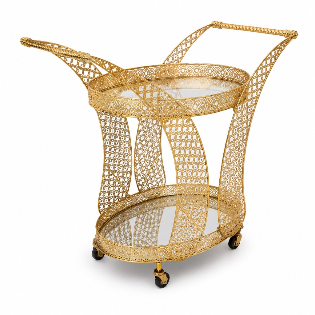 CELESTORO GILDED SERVING TROLLEY