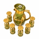 VITRAVIA EMERALD-GOLD BEVERAGE SET