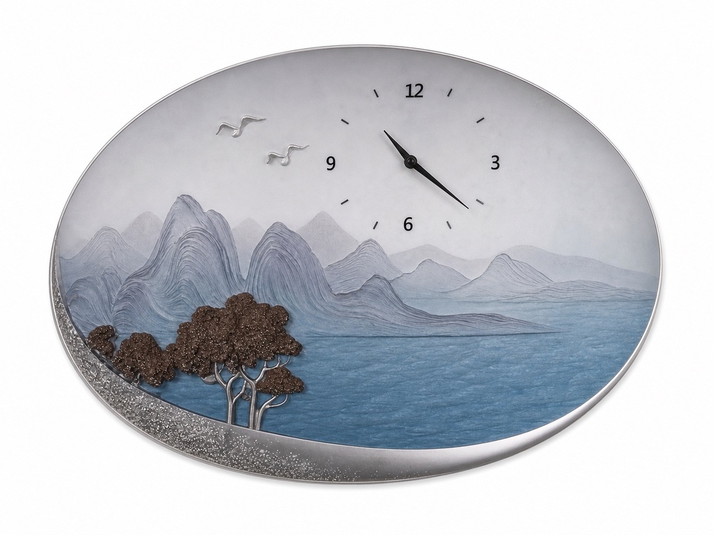 DECORATIVE OVAL WALL CLOCK