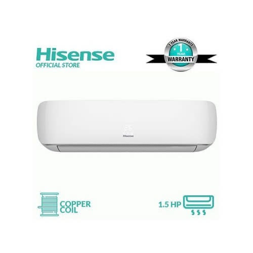 HISENSE AS12TGI 1.5HP COPPER R410 SPLIT AIR CONDITIONER — WHITE