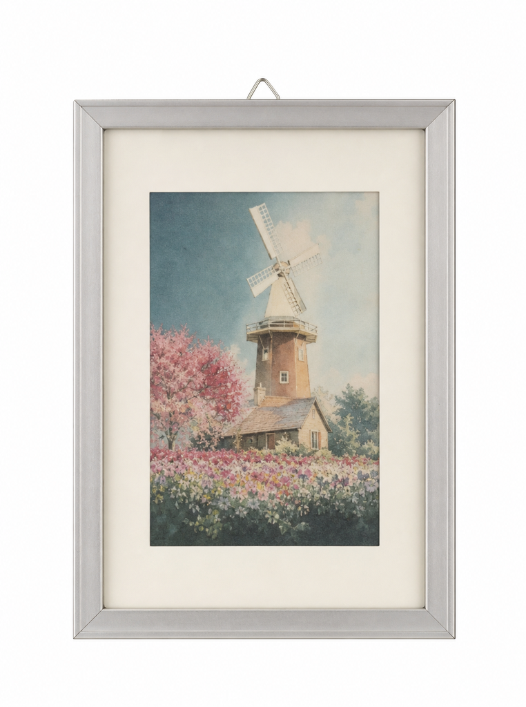 FRAMED WINDMILL WALL ART