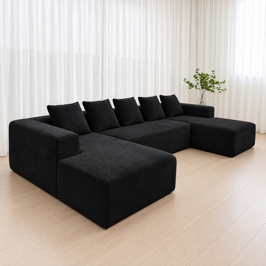 CHENILLE MODULAR BONELESS SOFA INTERIOR