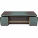 CORVELLIS EXECUTIVE OFFICE TABLE – WALNUT, SAGE & GOLD