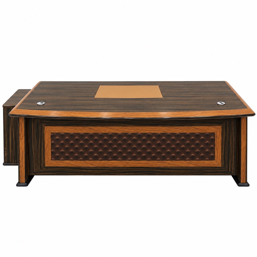 LUXURIOUS EBONY EXECUTIVE DESK