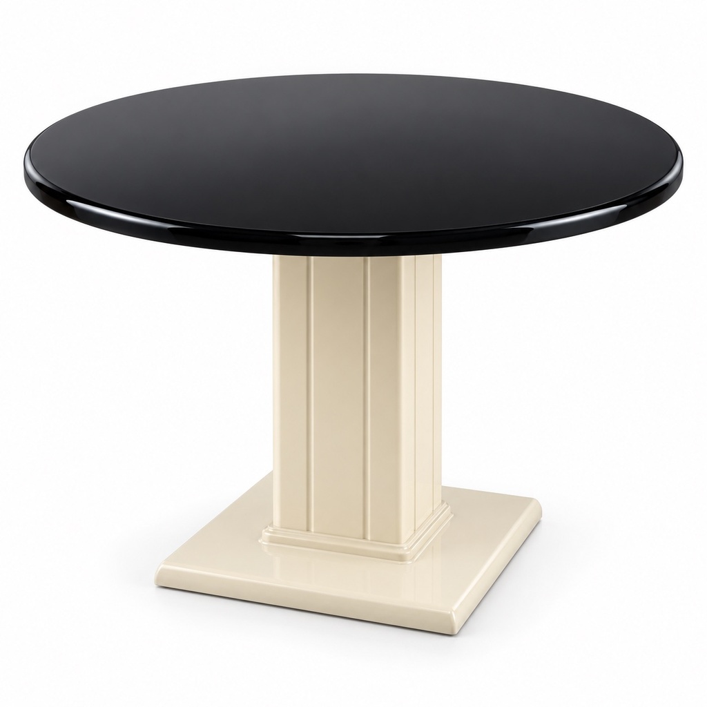 WHITE ROUND DINING TABLE